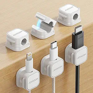 6 Pack Magnetic Cable Clips [Cable Smooth Adjustable] Co