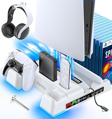 Cooling Station with LED Controller Charging Station for PlayStation