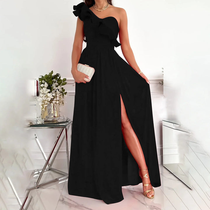 plus Size Women'S Summer Dresses Clearance, Sleeveless Sloping Shoulder Sexy Long Party Club Dresses, Sizes S-2XL